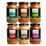 Mumtaz Indian Cooking Sauce, Mixed Selection Pack of 6x350g, Flavours Include: Achari, Makhani, Karahi, Handi, Butter Chicken, Tikka