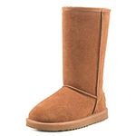 AUSLAND Tall Boots for Women Half-boots Winter Mid-calf Snow Boots Classic 5.5US A5815 Chestnut 36EU