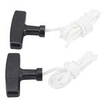 2pcs Lawnmower Recoil Pull Starter Handle 1.5m Cord Rope Mower Accessories with Rope