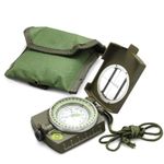 JUSTAKEIT Direction Compass Portable Camping Compass MilitaryArmy Multifunctional Tactical Survival Military Compass with Lanyard & Pouch/Waterproof & Impact Resistant (Direction-Compass-6)