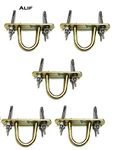 Alif Iron D-Hook Hanger with Fasteners for Hanging Ceiling Fan, Chandelier (Bronze Tone, 100 kg Capacity, 75 mm) 5 Set