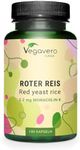 Red Yeast Rice Capsules Vegavero® | 2.9mg Monacolins | Cholesterol and Blood Circulation Support | Red Fermented Rice (Monascus Purpureus) with 2.2mg Monacolin K | 180 Capsules | Vegan