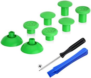 eXtremeRate ThumbsGear Interchangeable Ergonomic Thumbstick for PS5 Controller, for PS4 All Model Controller - 3 Height Domed and Concave Grips Adjustable Joystick - Green