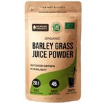 Numami Organic Barley Grass Juice Powder, Raw and Water Soluble, Add to Your Smoothie or Drink as a Juice