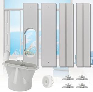 UNAOIWN Portable Air Conditioner Window Kit, Adjustable Vertical/Horizontal Sliding Window Kit Plate for AC Unit, AC Window Vent Kit, AC Window Seal Suitable for 5.1” AC Exhaust Hose