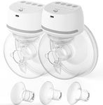 Bellababy Wearable Breast Pumps Hands Free, Low Noise Pain Free, 4 Modes 6 Levels of Suction, Wireless Double Electric Breast Pumps Portable. (24mm Flanges, 21/19/17mm Inserts)