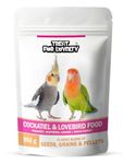 Treat for Loyalty® Cockatiel Lovebird Food | Seeds, Grains, Nuts & Fruit Pellets | for Cockatiel, Lovebird, Parakeet, AGAPORNIS, Conure, Indian Parrot