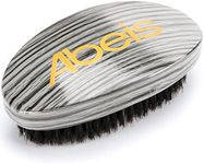 Abeis Curved Wave Brush For Men 360 - Soft Boar Bristle Hair Brush For Men - Curve Hair Brush for Faster 360 Wave (Gray Wood Grain)