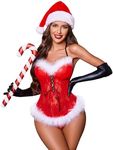 Avidlove Womens Christmas Lingerie Santa Lingerie for Women Babydolls Teddy Lace Chemise Red XX-Large