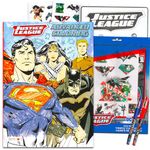 DC Comics Justice Leage Advanced Coloring Book Set - Bundle with Adult Justice League Coloring Book Featuring Superman, Batman, Wonder Woman, More Plus Stickers | Superman Adult Coloring Book