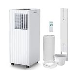 Portable Air Conditioner 9000Btus 3 In1 Air Conditioning Unit, Dehumidifier 42L/Day, Cooler, Fan with 2 Speeds, Digital Display & Remote Control, 24 Hours Timer for Homes Rooms