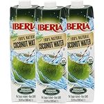 Iberia 100% Pure Organic Coconut Water, 1 Liter , 33.8 Fl Oz (Pack of 3)