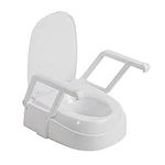 Drive Medical PreserveTech Universal Raised Toilet Seat with Handles, White