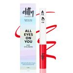 Elitty Red Flag | Tomato Red Coloured Intense Waterproof Liquid Eyeliner (Matte Finished) | Lasts Upto 12hrs | Smudge Proof, Witch Hazel Infused, Quick Drying - 4ml