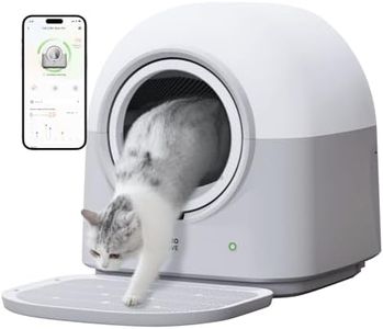 ABRCT Hands-Free Self-Cleaning Litter Box Pro- Large 60L Capacity, Safe Anti-Pinch, Odor Control, App-Controlled for Multiple Cats, Ideal for All Breeds (3-22 lbs) (#0001)