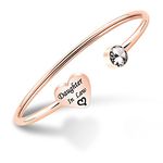 PLITI Daughter-in-Law Bracelet Stainless Steel Cuff Bracelet Wedding Gifts Daughter in Law Gifts from Mother in Law (Rose Gold)