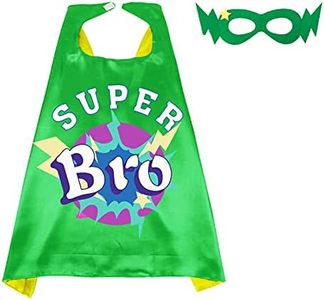 D.Q.Z Superhero-Cape for Kids with Mask, New Sibling Gifts for Big Brother Role Play Birthday Family Halloween Party (Green)