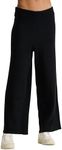 NAADAM Soft 100% Cashmere Crop Wide Leg Pants, Black, S