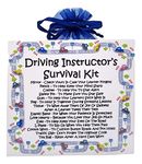 Driving Instructor's Survival Kit ~ Fun Novelty Gift & Greetings Card Alternative | Birthday Present | Thank You | Driving Instructor Gifts | Personalised Keepsake | Xmas Gift | Secret Santa