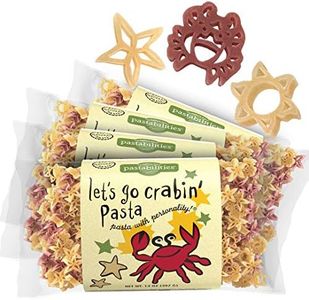 Pastabilities Fun Shaped Pasta for Kids - Let's Go Crabin' Pasta - Crab, Starfish and Sunshine Animal Theme, Non-GMO Natural Wheat Pasta, All-Natural, Kosher Certified, Made in the USA, (4 Pack, 14 Oz)