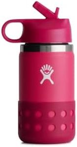 Hydro Flask 12 oz Kids Wide Mouth Straw Lid and Boot Peony
