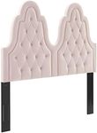 Modway Augustine Tufted Performance Velvet Headboard, King/California King, Pink