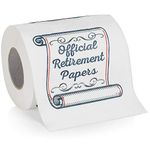 Retirement Papers Toilet Paper - Funny Retirement Gift - For Retired Men, Women, Coworkers, Employees, Boss, Friend, Colleague, Retirement Party