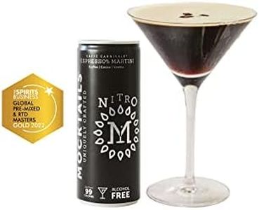 Mocktails Alcohol Free 0.0% Espresso Martini Nitro 12 Pack | Nitrogen Charged Espresso Martini Mix | Non-Alcoholic Craftmix made with the Finest Cold Brew Coffee Espresso and Vanilla | 200ml/6.8oz Cans