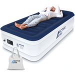 Active Era Premium Twin Size Air Mattress (Single) - Elevated Inflatable Air Bed, Electric Built-in Pump, Raised Pillow & Structured Air-Coil Technology, Height 21"