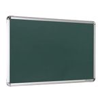 ALKOSIGN Astra Chrome Non-Magnetic Chalk Board (5FT x 2FT) | Green Chalkboards, Writing Board, Dry Erase, Dry Wipe, Melamine Surface, Board for School, Study Room, Community Centre etc. (Large)