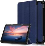 Kepuch Custer Case for Fire HD 10 2021/10 Plus,Ultra-Thin PU-Leather Hard Shell Cover for Fire HD 10 2021/10 Plus - Blue