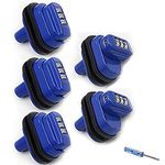 RioRand 3 Digit Combination Gun Lock 5 Pack Fits Pistols Hand Gun Rifles BB Gun Shotguns(Blue)