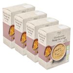 M&S Marks & Spencer Instant Mushroom Soup in a Cup Mix with Croutons, 125 Calories Per Sachet, Vegetarian - Set of 4 Boxes (4x4pk)