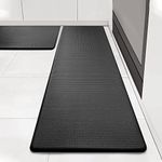 Artnice Kitchen Mats Anti Fatigue 2 Piece,Black Kitchen Mats for Floor,Memory Foam Comfort Mat for Kitchen Floor,Waterproof Anti Fatigue Mats for Kitchen Floor,Work Place,Sink,Oven,Laundry