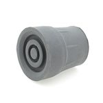 Qty: 10x 25mm 1" Heavy Duty Rubber Ferrules for Walking Frames - Grey - by Lifeswonderful®