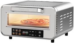 Kenmore Indoor Electric 12 inch Pizza Oven - 750°F High Heat for Wood Fired Style, 5 Presets, Pizza Stone & Peel, Stainless Steel Four a Pizza Electrique