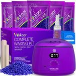 Wokaar Full Body Waxing Kit for Women Men, NEW 17.6 oz Wax Beads,Gentle, Hypoallergenic,Per Month Wax Kit for Sensitive, Combination Skin - Wax Warmer For Hair Removal, Easy To Use