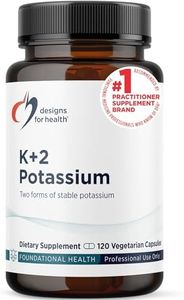Designs for Health K+2 Potassium - 300mg Two Forms of Potassium - Potassium Bicarbonate + Glycinate Pills - Supplement Support to Help Maintain Healthy Blood Pressure Levels (120 Capsules)