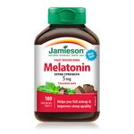 Jamieson Melatonin 5 mg Extra Strength - Chocolate Mint Flavour Fast Dissolving Tablets, 100 Count (Pack of 1)