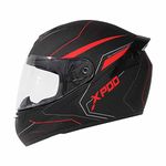 TVS XPOD Aerodynamic Helmet for Men-ISI DOT Certified , Ultrawide Visor, Quick Release Strap-Premium Bike Helmet with Enhanced Air Circulation (Blistering Black & Red-M)