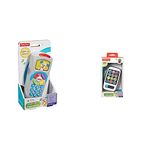 Fisher-Price 887961256321 Laugh and Learn Puppy's Remote, Electronic Educational Toddler Toy & 900 BHC01 Smart Phone Laugh and Learn Electronic Speaking Kids Role Play Toy Phone