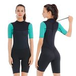 Intboss 3mm Shorty Wetsuit for Women Keep Warm in Cold Water Wetsuit Shorty Womens Spring Wet Suit Short Sleeve Scuba Dive Suit Snorkeling Swimming