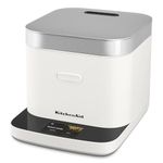 KitchenAid Compact 8 Cup Grain and Rice Cooker with Automatic Sensing and Integrated Scale, KGC2154PL, Porcelain White