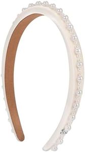 She's Elegant Pearl High Top Headband for Women, Premium Quality Hairband Chic Simple Stylish Craftsmanship Hairband, Comfortable and Fashionable