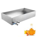 Marada Maple Syrup Evaporator Pan 304 Stainless Steel with a Valve Two interfaces Maple Syrup Boiling Pan (30"L x 20" W x 6" H)