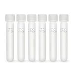 Set of 6, 85mm Glass Test Tubes with Accurate 5 ml Marking and Leak-Proof Screw Caps, Ideal for Aquarium Water Tests by Tililly Concepts