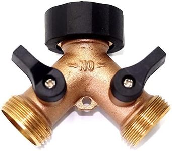 Brass Garden Hose Connector Y Hose Splitter, Hose Splitter, 2 Way Heavy Duty, Garden Hose Y Splitter, Solid Garden Hose Connector, Brass Hose Manifold Adapter, Hose Bib -Brass 2.75x1.77x2.75in