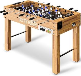 SereneLife 48in Competition Sized Foosball Table, Soccer for Home, Arcade Game Room, w/ 2 Balls, 2 Cup Holders 2x4ft for Man Cave or Basement - Standing or Tabletop