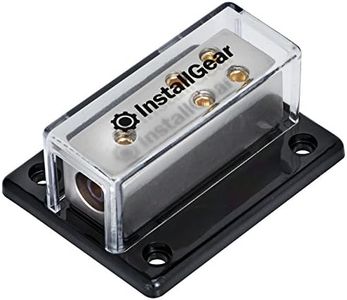 InstallGear 4/8/10 AWG Gauge Power Distribution Block 4 Gauge in to (4) 8/10 Gauge Out | Fuse Block | Fuse Block for Auto, RV, Motorcycle, and Boat