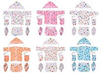 Toddylon Baby Boy/Baby Girl Shirts with Nappies, Cap and 6 Pairs of Mitten & Booties (0-6 Months)